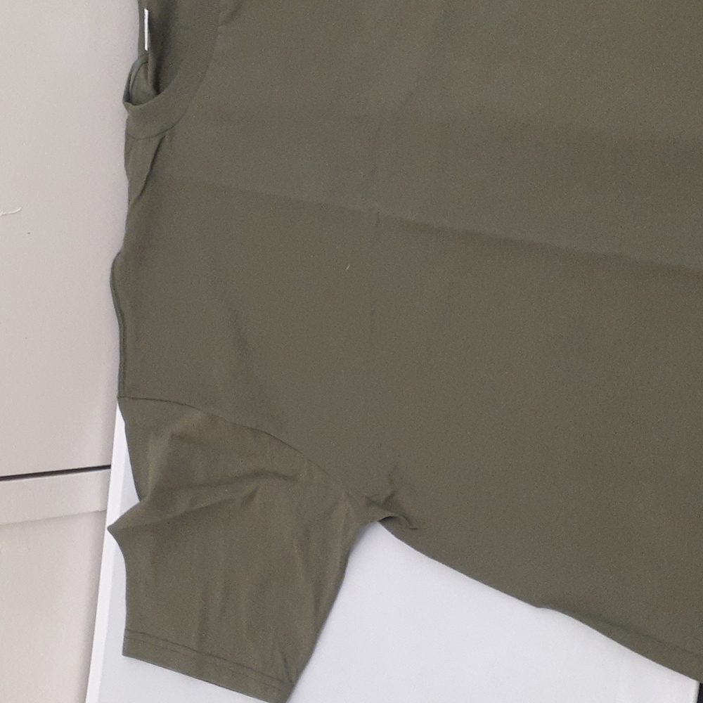NEW 3 Heavy Cotton MENS T-SHIRTS sz 3XL-4XL LONG Sleeves Green khaki Olive Green - Picture 4 of 11